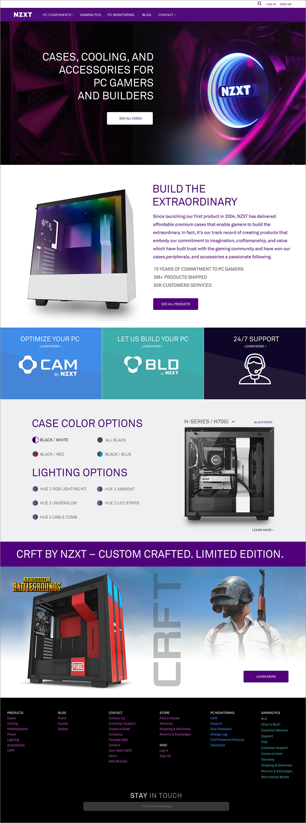 NZXT home page exploration