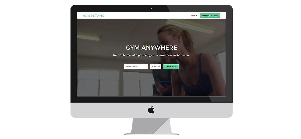 Handstand fitness app desktop redesign