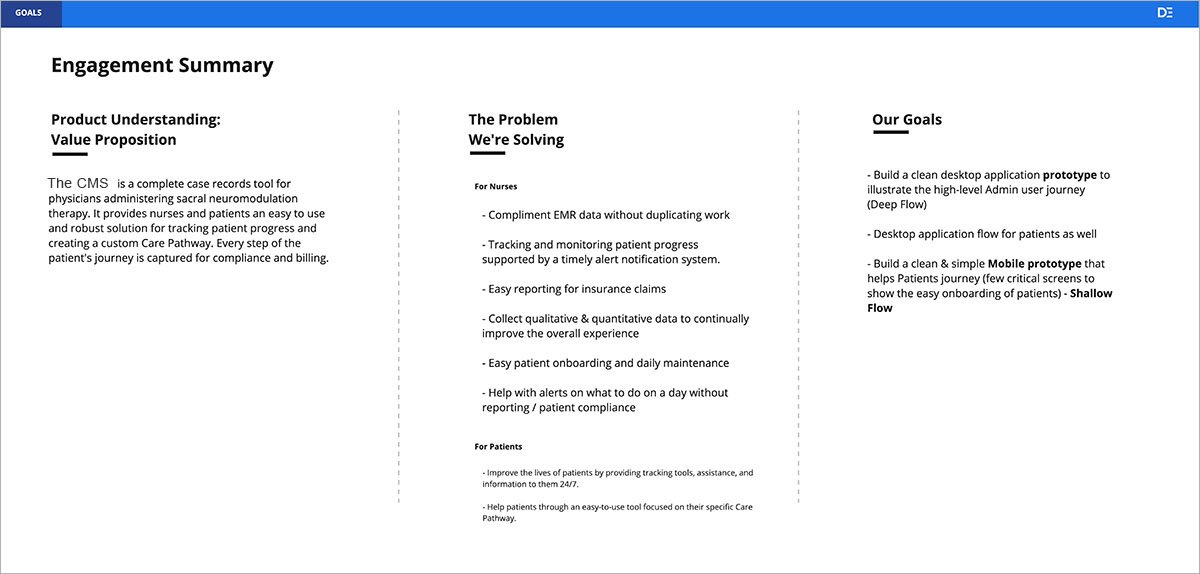 Project goals artifact