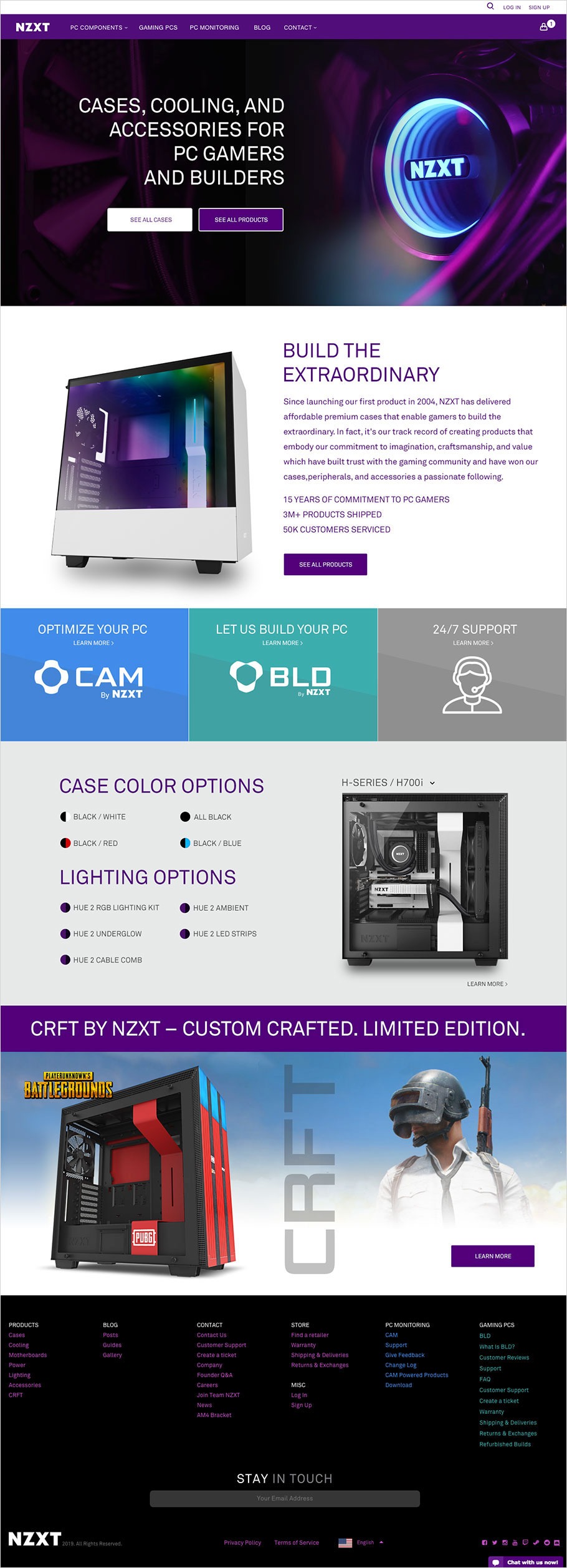 NZXT Gaming PCs homepage redesign